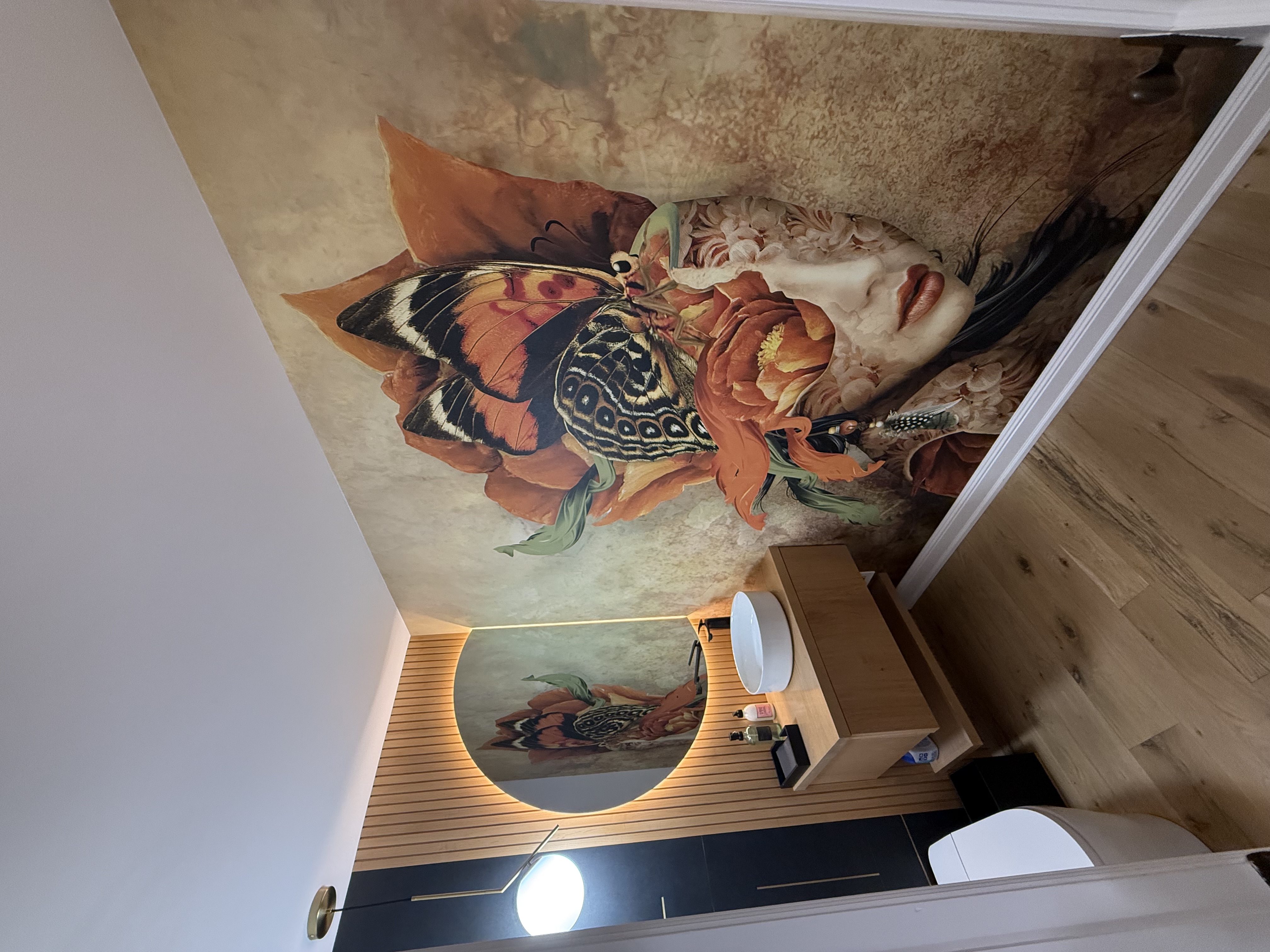 Custom powder room vanity Denver by Blue Sky Renovations
