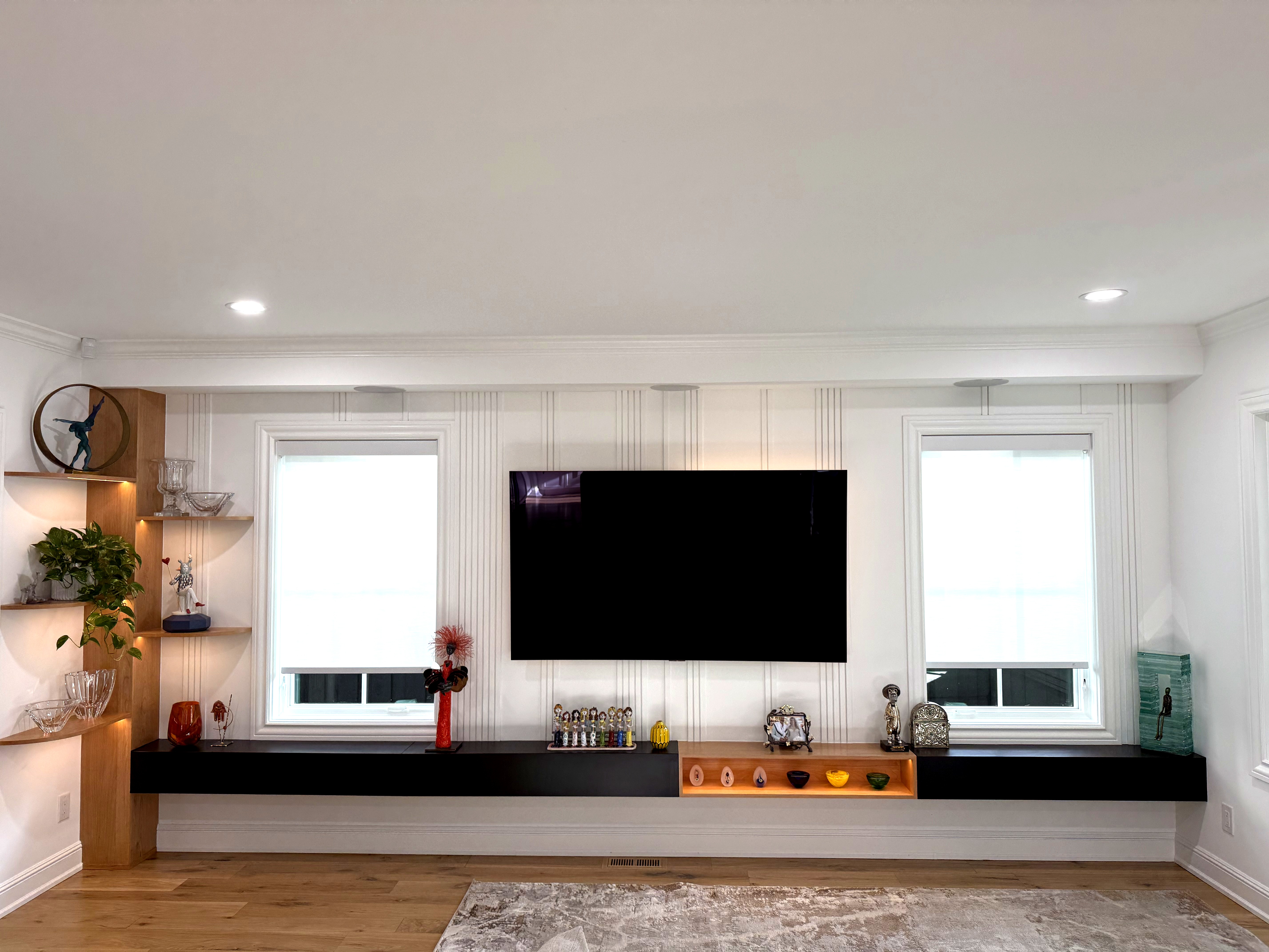 Luxury open plan living room renovation Denver by Blue Sky Renovations